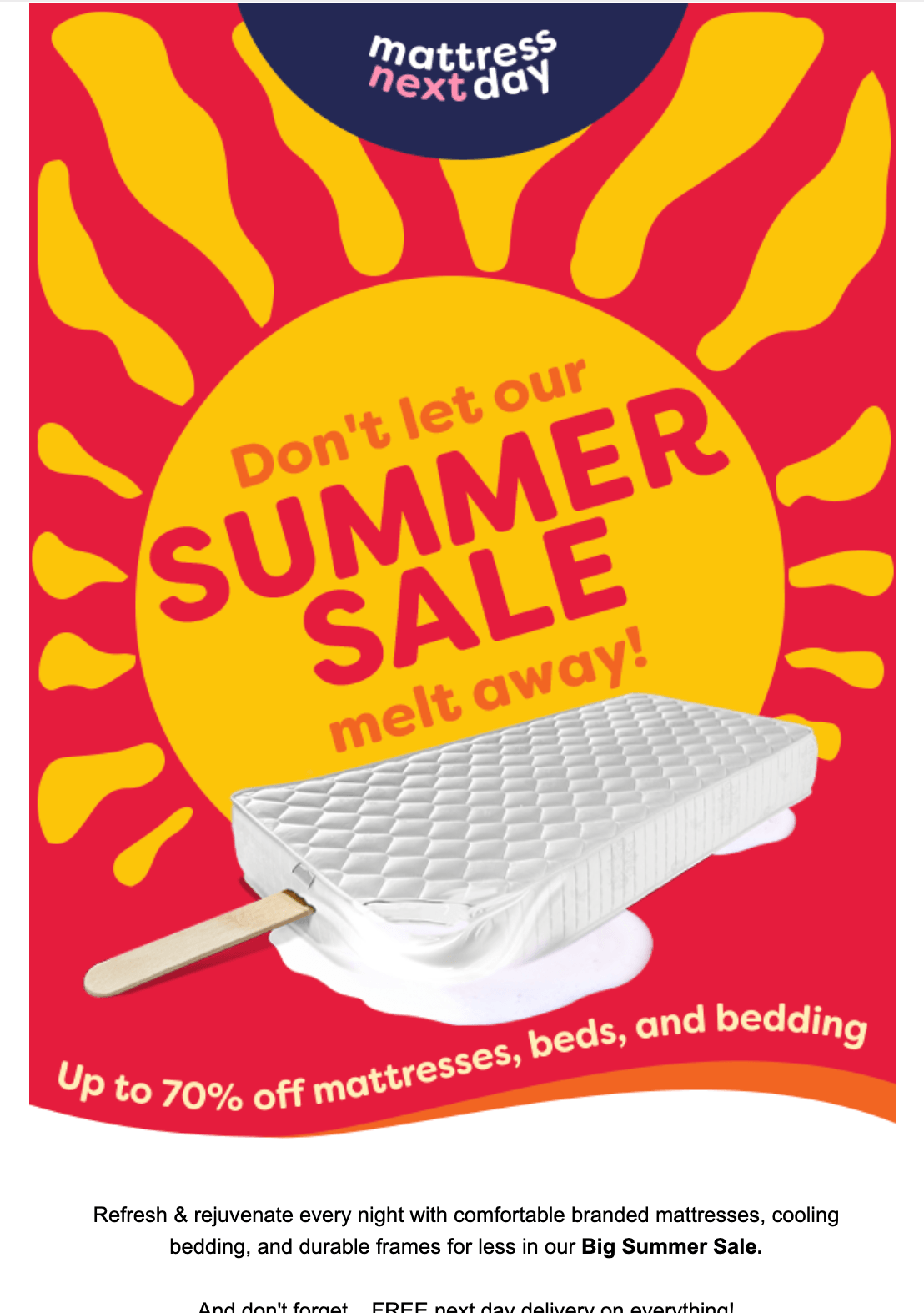 Summer Sale promotional email campaign